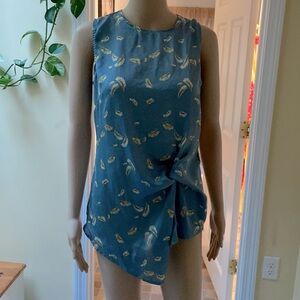 Long Silky Sleeveless blouse size 12